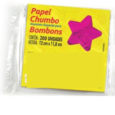 Imagem de Papel Chumbo para Bombom e Trufa 12x11,8cm 300 Unidades - Lucky Fest, 