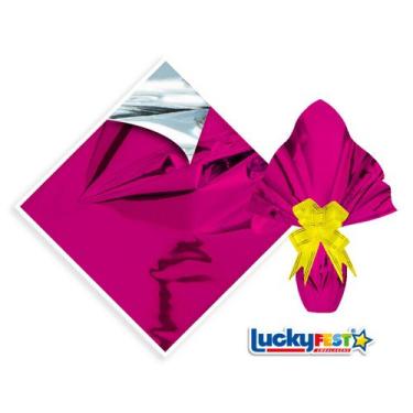 Imagem de Saco Ovo de Páscoa 150g a 250g + Laço Pink - 25 un - Luckyfest - Lucky