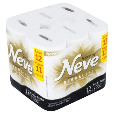 Imagem de Papel Higienico Neve Neutro Supreme Folhas Tripla Pague 11 Leve 12 Rolos