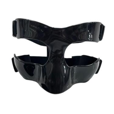 Imagem de oshhni Protetor de nariz para nariz quebrado, máscara facial esportiva, capa protetora para adultos, protetor facial para exercícios de ginástica e softball, Meio Quadro