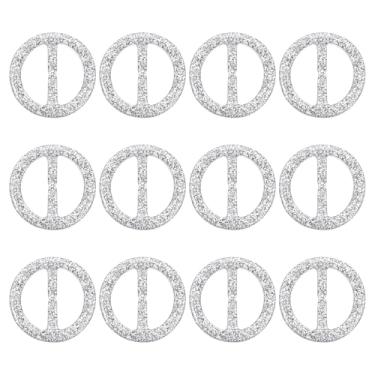 Imagem de PATIKIL Clipe de anel de cachecol de 2,5 cm, 12 peças, resina, redondo, camiseta, clipe, anel, moda, cachecóis, fecho, fivela, prendedor circular, para mulheres, decoração de roupas de seda, branco,