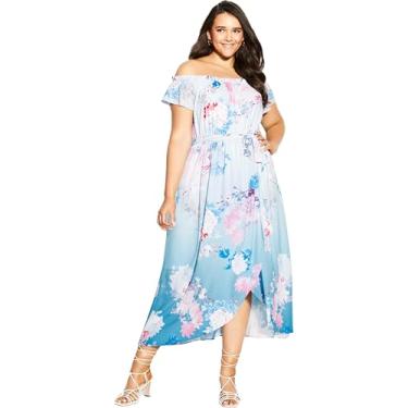 Imagem de City Chic Vestuário Feminino City Chic Plus Size Maxi Tsubaki Fl, Tsubaki floral, 54