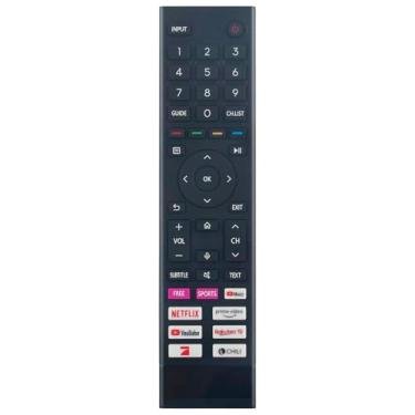 Imagem de Controle remoto de voz ERF3I80H de substituição adequado para Hisense 4K UHD Smart Android TV 85A6EG 43A67H 55A67H 58A6GG 65A6GG 70A6GG 75A6GG 50A67H ERF3A80 ERF3B80H ERF3C80H ERF3D80H H ERF3EE 80H