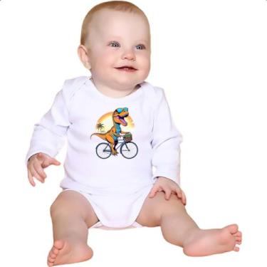 Imagem de Body intantil T-Rex na bicicleta - Alearts, P