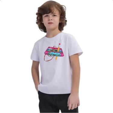 Imagem de Camiseta Infantil Rebobinador fita K7 raiz - Alearts, 14