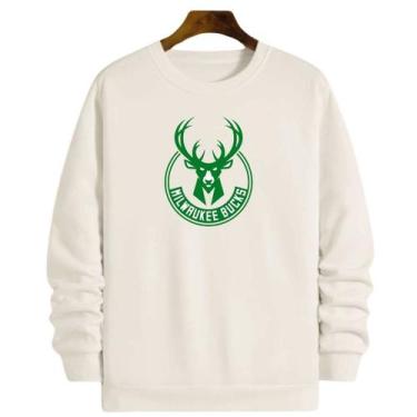 Imagem de Blusa Moletom Gola Basquete Milwaukee Buck Giannis Basketball - Loja W