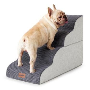 Imagem de Escada para Pet ZOMISIA - 4 Degraus para Cães Pequenos e Médios (Cinza