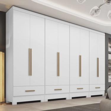 Imagem de Quarto Modulado 4 Peças 8 Portas 4 Gavetas Smart Plus