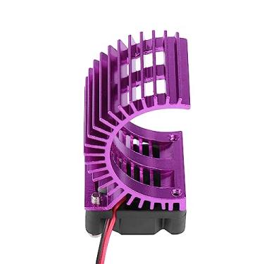 Imagem de Dissipador de Calor do Motor, Ventilador de Resfriamento de 540/550 para 1/10 de Carro Elétrico Em Escala, Liga de Alumínio + Plástico, Roxo (Roxo)