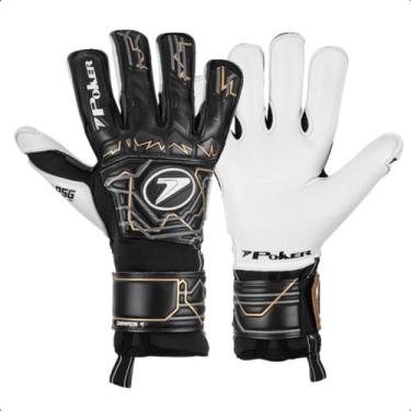 Imagem de Luva Profissional Futebol de Campo Champion 9 Poker, Preto, Dourado, 1