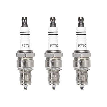 Imagem de uxcell F7TC Spark Plug para motores GX120 GX160 GX200 GX240 GX270 GX340 GX390 GX620 GXV160, 3 peças