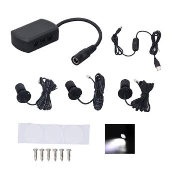 Imagem de MUNEFE Mini Led Spot Lights, LED Spotlight Indoor, Art Display Light para Armários, Armários De Jóias, Armários, Etc (White Light)