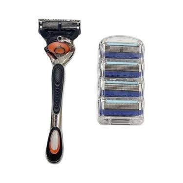 Imagem de Barbeador Manual Masculino de Aço Inoxidável - 16 Lâminas Substituívei