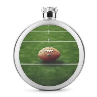 Imagem de Cantil de aço inoxidável, bola de campo de futebol americano, estampa esportiva, clássico, cantil, garrafa de viagem, garrafa portátil de metal