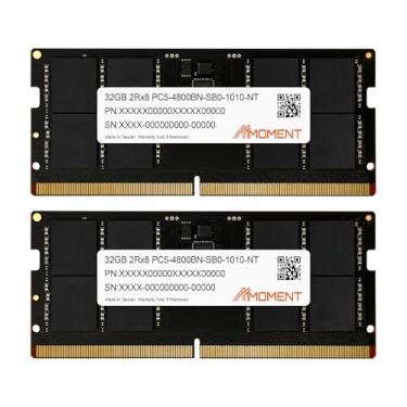Imagem de MMOMENT DDR5 SODIMM 64 GB (2 x 32 GB) 4800 MHz (PC5-38400) Módulo de memória RAM para laptop (CL40, não ECC sem buffer, 1,1 V, 262 pinos)
