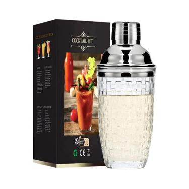 Imagem de Conjunto De Coqueteleira De Vidro À Prova De Vazamentos Em Aço Metálic