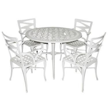 Imagem de Conjunto de Mesa com 4 Cadeiras Modelo Liz para Jardim Área Externa e 