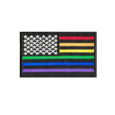 Imagem de Ruoming Ruoming 1 peça bandeira nacional 4 adesivos de ferro, 8 x 5 cm, adesivos bordados para roupas, bolsas (EUA)