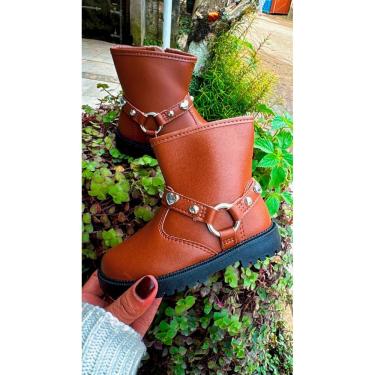 Imagem de Bota Infantil Menina Molekinha Country marron Avelã Coturno