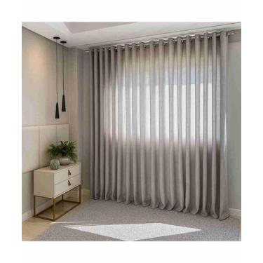 Imagem de Cortina Duplex 5,40M X 2,50M Monte Carlo - Bella Janela, Cinza, 5,40m 