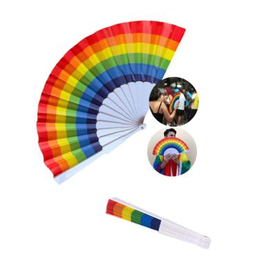 Imagem de Leque Grande De Arco Íris Colorido Lgbt Barulho Festa