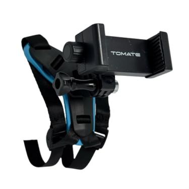 Imagem de Suporte Camera Celular Capacete Queixo Gopro Sjcam Insta360 Hero 7, (2018), 6 5 4 3, Hero Black, Session, Xiaomi Yi Azul