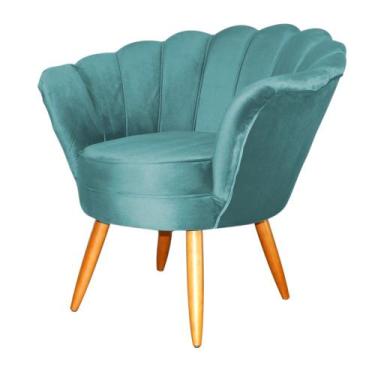 Imagem de Poltrona Decorativa Pétala para Sala Veludo Cores - S.A Móveis - Estop