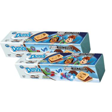 Imagem de Kit 2 Biscoito Recheado Danix Sabor Choco Shake 130g