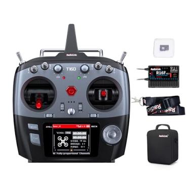 Imagem de Radiolink T16D 16 Channels RC Transmitter and R16F Telemetry Receiver, Multi-Protocol and Voice Broadcast Support, RC Radio Remote for Drone, Airplane, Car, Boat and More (Mode 2 Left Throttle)