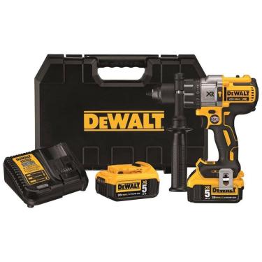 Imagem de Kit Furadeira sem Fio 20V MAX com 3 Velocidades, 2 Bateria, Carregador Bolsa de Transporte, DEWALT DCD996P2, Amarelo