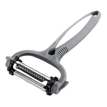 Imagem de Descascador e Fatiador 3 em 1 para Legumes, Frutas e Verduras – Lâminas Duplas em Aço Inox, Rotativo e Multifuncional