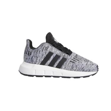 Imagem de adidas Originals Tênis infantil unissex Swift Run, Branco/Preto/Preto, 8 Toddler