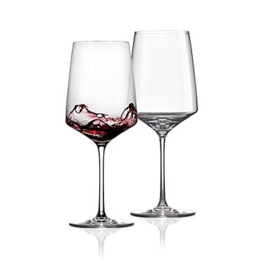 Imagem de RONA Taça de vinho Vista 65 | 623 g | Conjunto de 2 | Coleção Vista | Conjunto de taças de vinho tinto | Vidro cristalino | Ideal para casa, restaurante, festa, casamento, champanhe | Feito na Europa