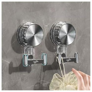 Imagem de Pacote com 2 cabides de parede para chuveiro, banheiro, ganchos internos para toalha, cozinha, banheiro