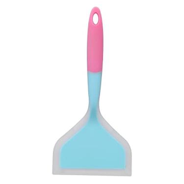 Imagem de Espátula de silicone para fritura de boca larga, design transparente de duas cores, flipper de panqueca antiaderente com alça ergonômica, ferramenta de cozinha para cozinhar em casa (01)