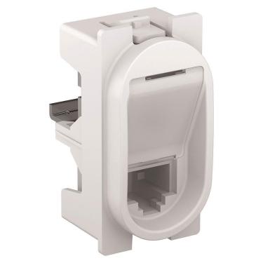 Imagem de Tomada Para Telefone Rj11 4 Fios Porta Etiqueta Branco Nereya - 663071 - Pial Tomada Tel Rj11 4fio P Etiq Br Nereya Pi