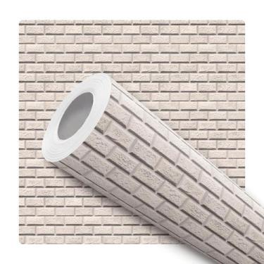 Imagem de Papel de Parede Vinílico Tijolos Rústico Efeito Visual 3D 10m - DELIQU
