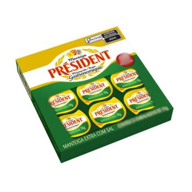 Imagem de Manteiga Blister Sache President com sal Kit 48 Blisters De 10g