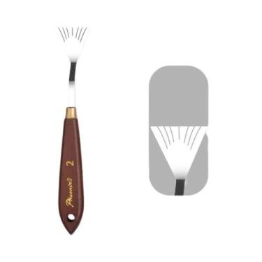 Imagem de Espátula Flexível De Aço Inoxidável Com Cabo De Madeira Para Pintura, 