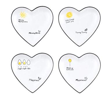 Imagem de Conjunto de pratos de jantar de cerâmica criativa - Pratos de aperitivo para casa e cozinha, pratos de jantar para frutas, massas e mais pratos carregadores