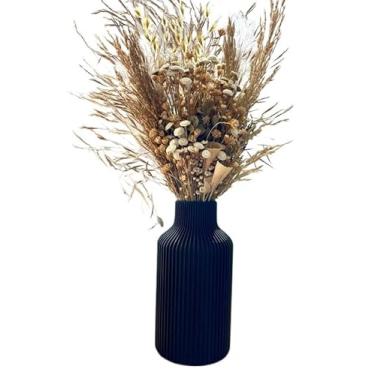 Imagem de Vasos Decorativo Cachepot Estilo Minimalista Flores Folhagem Moderno Resistente(Preto,Kit 23cm e 18cm)