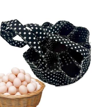 Imagem de Cesta de coleta de ovos, recipiente com 7 bolsas de produção, cesta de coleta e coleta de ovos de galinha de grande capacidade para pato e galinha