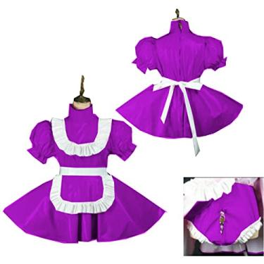 Imagem de Vestidos de empregada plus size estilo Sissy Dress Locable Sweet Dress Costume, rosa roxo, 2GG