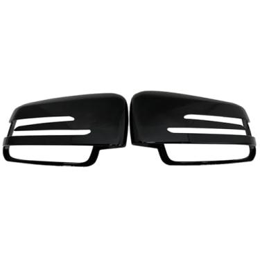 Imagem de Capa de espelho retrovisor automotivo para Benz W204 E W212 W176 W246 CLS C218 GLA X156 ABS Fibra de Carbono Brilhante Preto Retrovisor