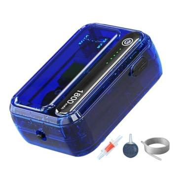 Imagem de Bomba de ar silenciosa para aquário, inflador de oxigênio de peixe com carregamento USB | Bomba de ar portátil ajustável aerador silencioso para hidroponia de tanque de peixes