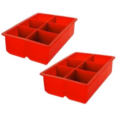 Imagem de Forma de Gelo Silicone 6 Cubos Grandes Forma para Bar Festas Buffet Bebidas Drinks Whisky(4)