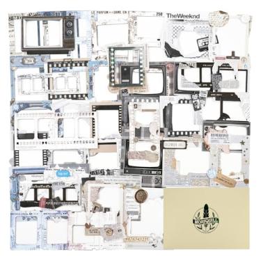 Imagem de Moriquill Conjunto de adesivos de scrapbook com moldura de foto retrô, 50 peças de bordas de TV vintage para agendamento, álbuns, diário, viagem, colagem, decoração