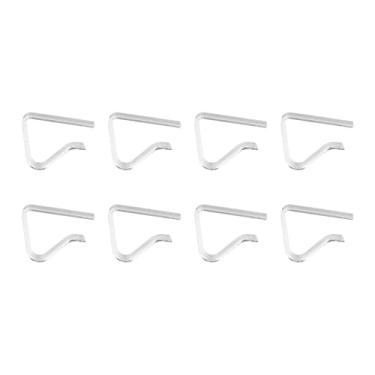 Imagem de 8 clipes de toalha de mesa, clipes de plástico leves reutilizáveis para mesas de 1,2 a 3,8 cm de espessura para restaurantes, casamentos e festas de formatura (transparente)
