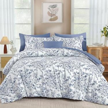 Imagem de WONGS BEDDING Conjunto de cama com edredom floral botânico - YS01AB091301F8U-A