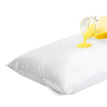 Imagem de Protetor Capa De Travesseiro Impermeável Antiácaro Com Zíper Cama Fron